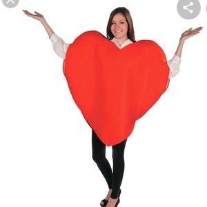 Red costume design heart dress Valentine's day